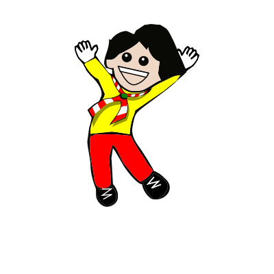 Kid jump clipart