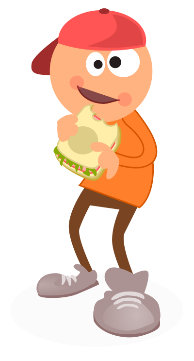 Kid Likes Sandwich clipart