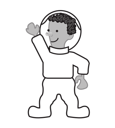 Kid standing clipart