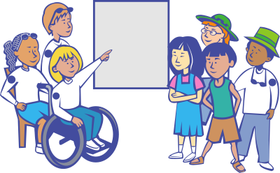 Kids in a Classroom clipart