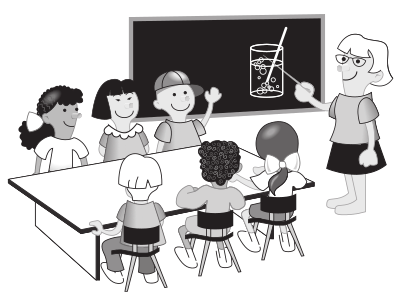 Kids in classroom clipart