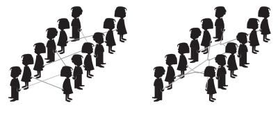 Kids in rows clipart