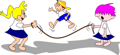 Kids Jumping Rope clipart
