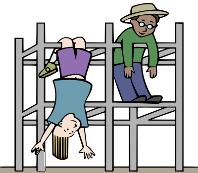 Kids on a Jungle Gym - Colour Remix clipart