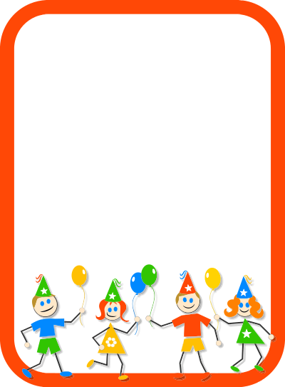 Kids Party Border clipart