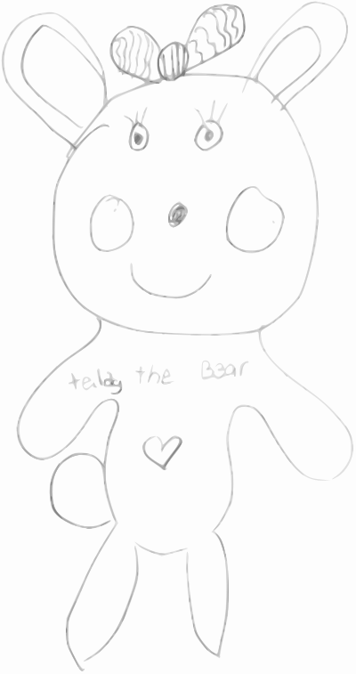 Kindergarten Art Teddy the Bear clipart