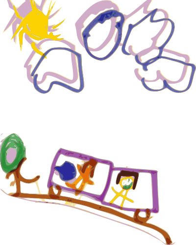 Kindergarten Art Train clipart