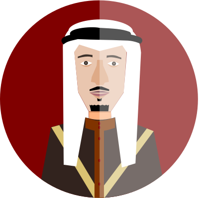 King Abdullah of Saudi Arabia clipart