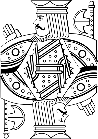 King line drawing clipart