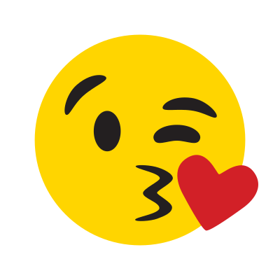 Kiss emoji (color) clipart