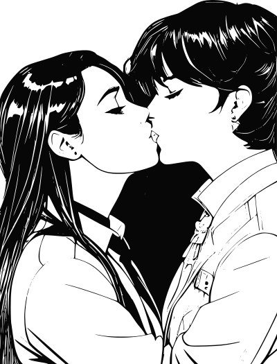Kissing lesbians clipart
