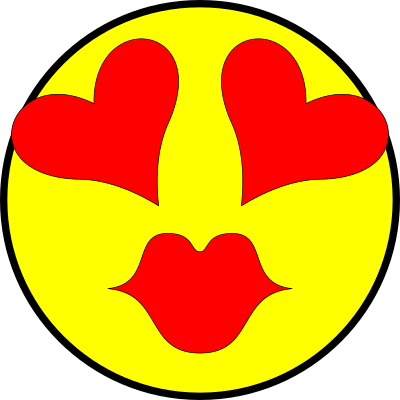 Kissing smiley clipart
