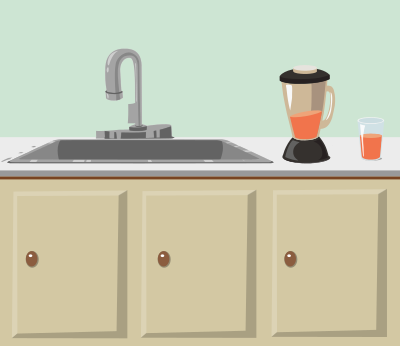 Kitchen counter and sink from Glitch clipart