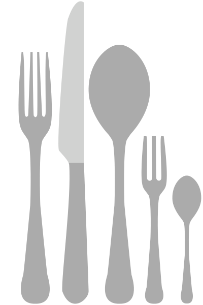 Kitchen Cutlery, forks, knives, spoons clipart