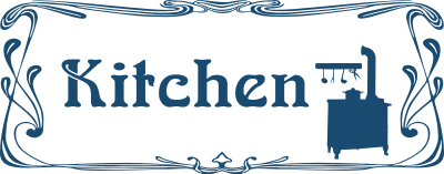 Kitchen door sign clipart