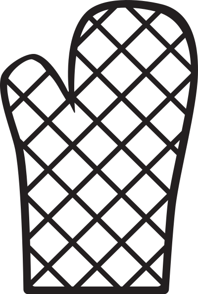 Kitchen Icon - Oven Mitt clipart