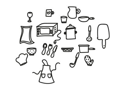 Kitchen items clipart
