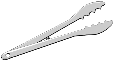 Kitchen Tongs clipart