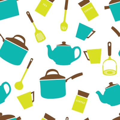Kitchen Utensils Crockery Wallpaper clipart