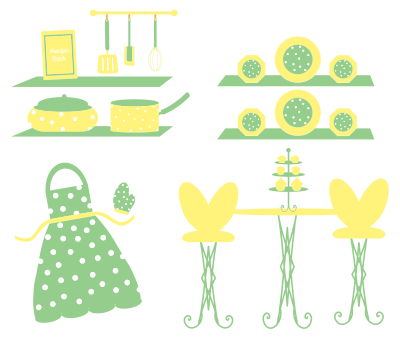 Kitchen Utensils Display clipart