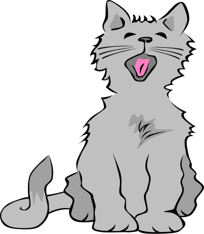 Kitten Yawning clipart