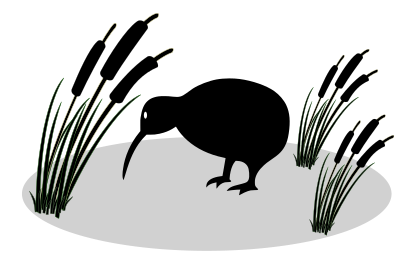 Kiwi and reed clipart