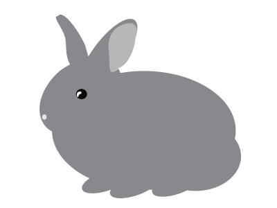 kleiner Hase, Seitenansicht clipart