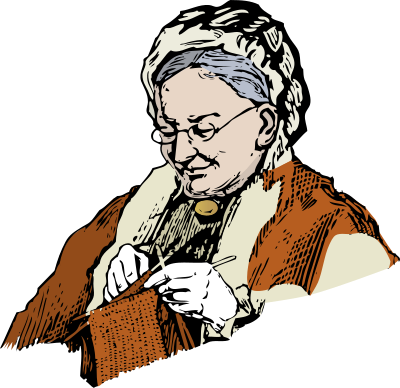 Knitting Granny clipart
