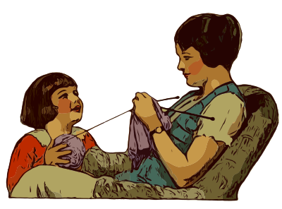Knitting Mother clipart
