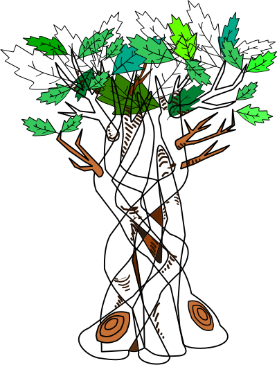 Knotty tree clipart