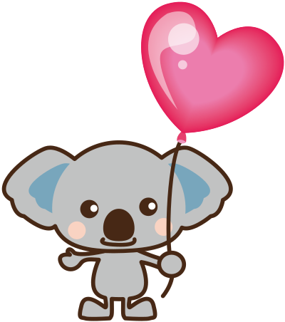 Koala with Balloon clipart