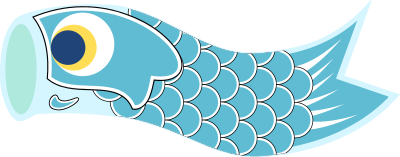 Koinobori Light Blue clipart