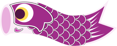 Koinobori Purple clipart