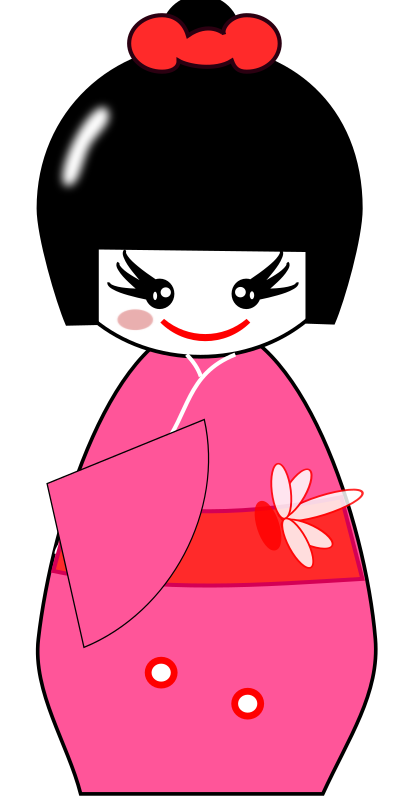 Kokeshi japanese clipart