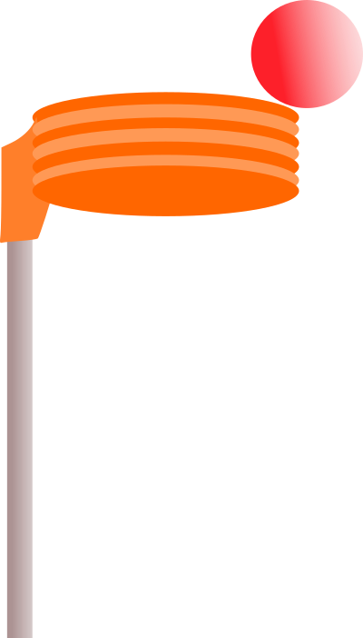 Korfball post and ball clipart
