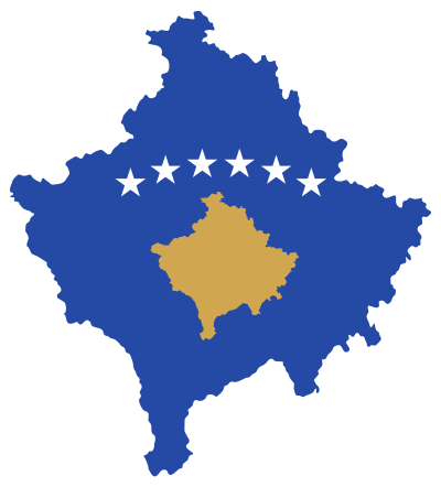 Kosovo Map Flag clipart