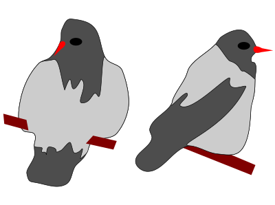 Kraehe 1 und Kraehe 2 clipart