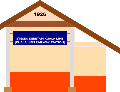 Kuala Lipis Railway Station (entrance only) clipart