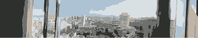 Kunming Yunnan China panorama clipart