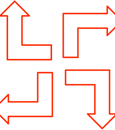 L-shaped arrow set 1 clipart
