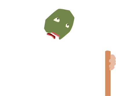 La vieille au masque clipart