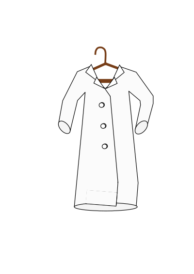 Lab coat on a hanger clipart