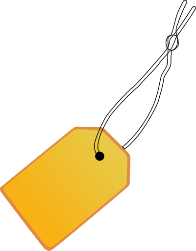Label with string clipart
