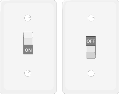 Labeled Wall Switches clipart