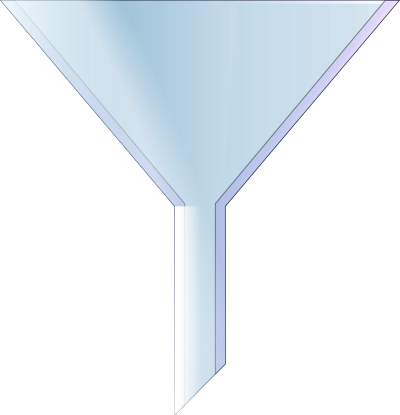 Laboratory conical funnel clipart