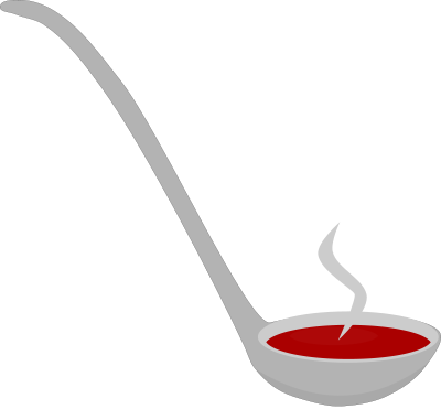 Ladle with Hot Soup clipart