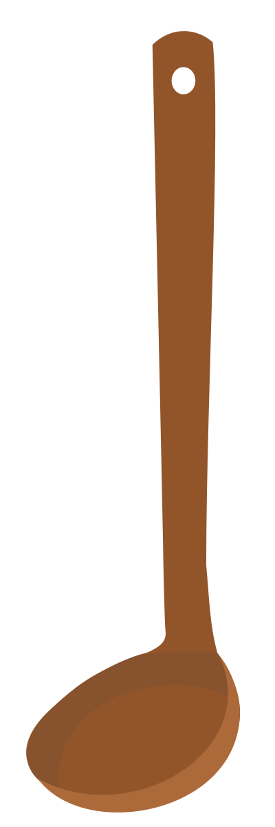 Ladle-wooden clipart