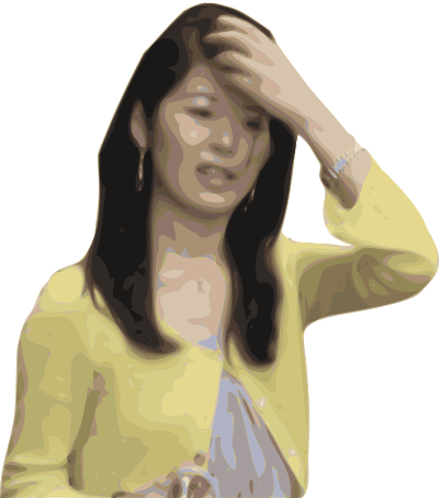 Lady Adjusts Hair clipart