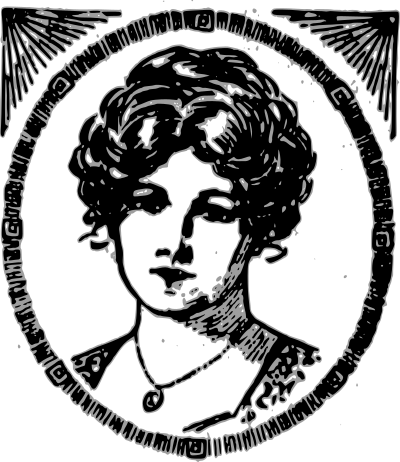 Lady and a Sad Face clipart