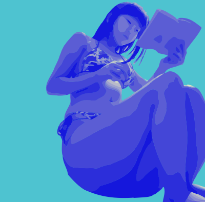 Lady at Beach Reading clipart